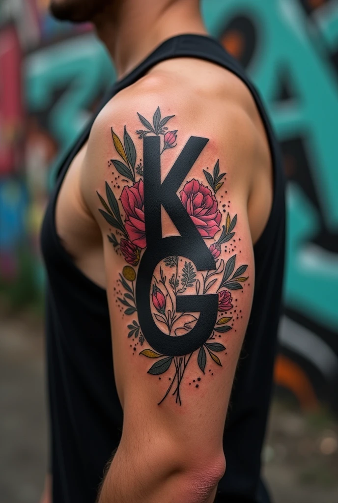 I am a man and I would like a tattoo with the initials of my sisters K V and G
