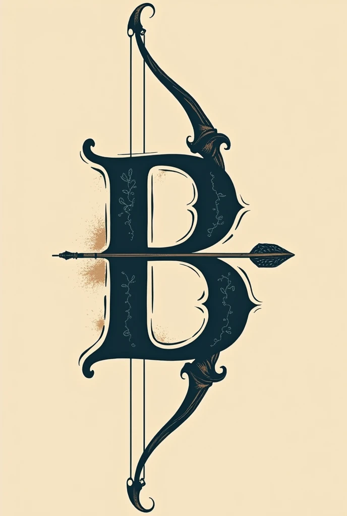 Create logo for bow and arrow for T shirt brand it should be like the bow o be design with B