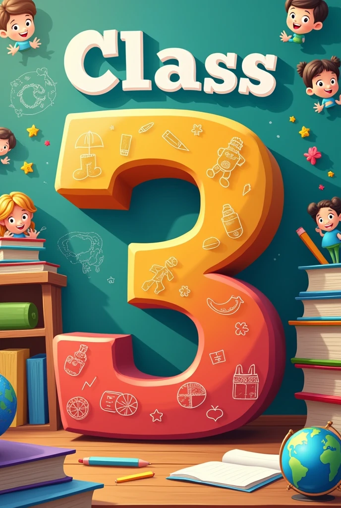 A poster on which Class 3 is written 
