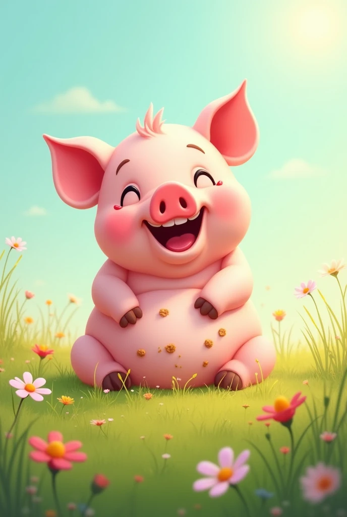Fat chubby pig