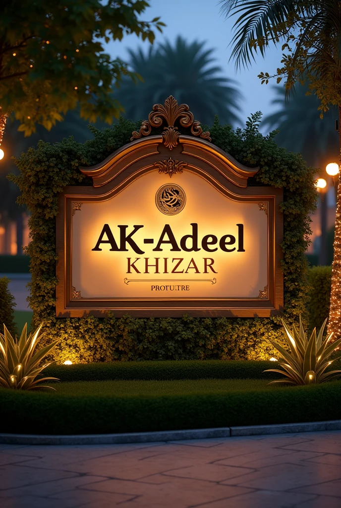 AK-Adeel khizar written on a hotel sign board