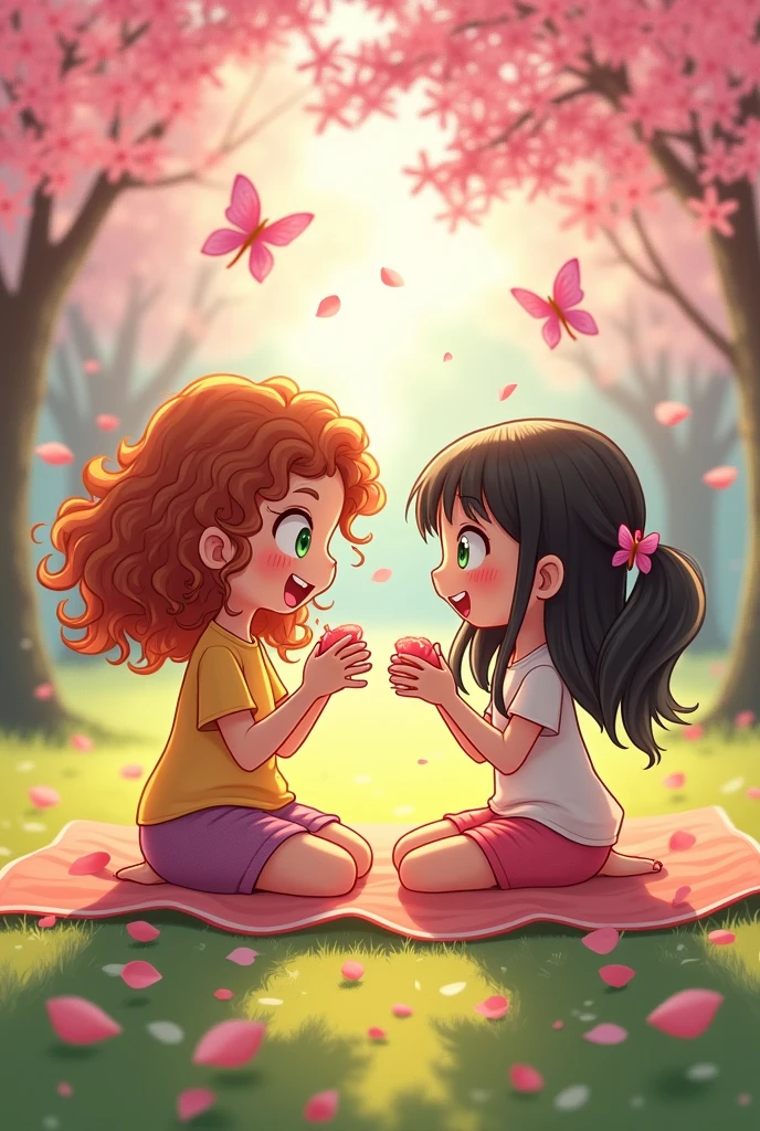 Two girls are best friends.
