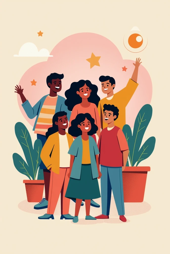 A graphic identity, original, creative and that harmonizes with the name BienESTAR Joven.
That reflects our mission to promote mental well-being among young people.
Use of a pastel color palette.