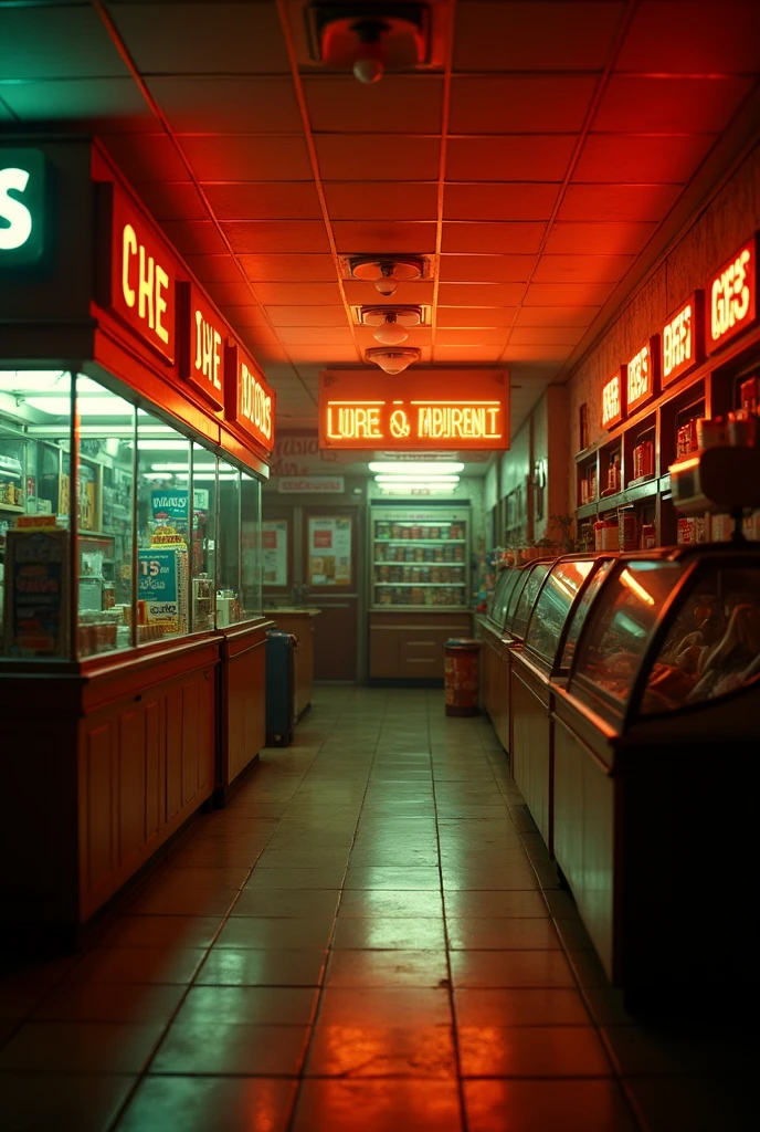 Lottery store bright gold lights
No one is there
Cinematic