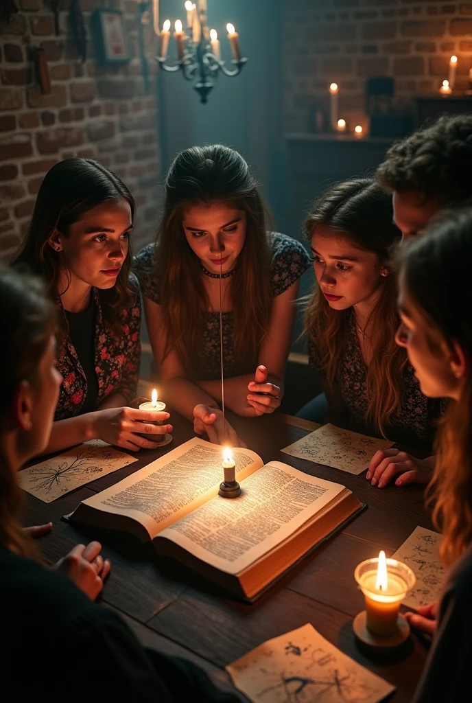 One day, proposed playing a very popular game at that time, similar to the well-known “Charly Charly”, but this one was with a pendulum and the Bible.