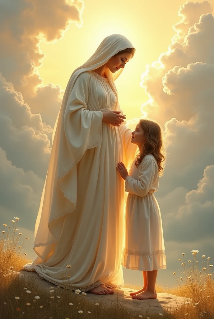 Virgin Mary accompanied by a young lady 
