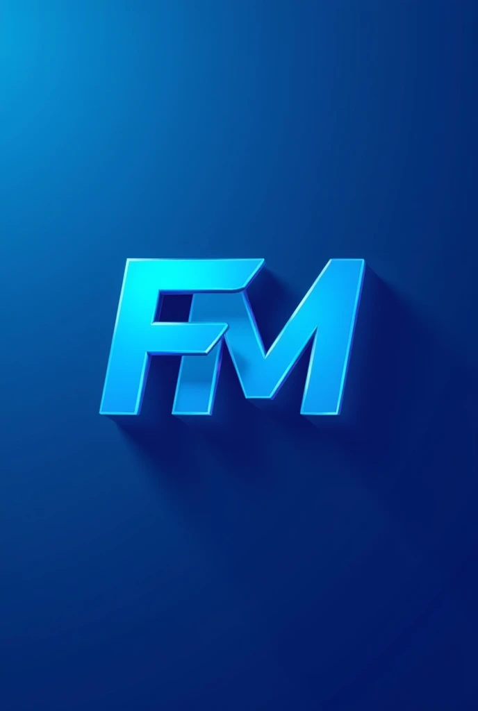 A blue logo with the letters FM