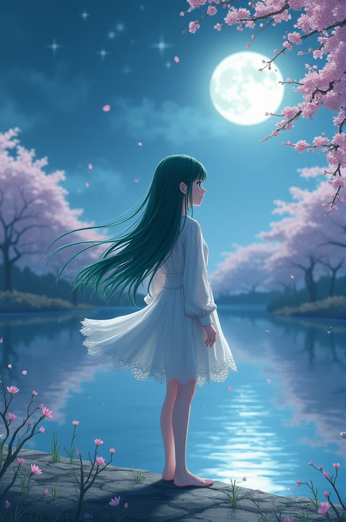 An almost naked anime girl