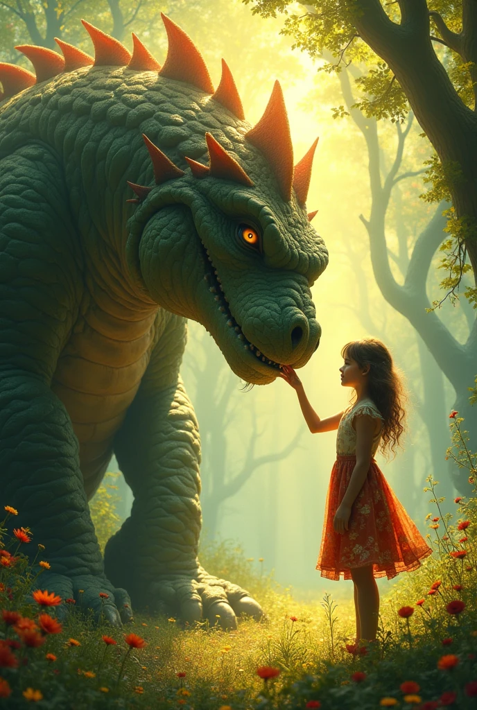A huge monster obeying a young girl