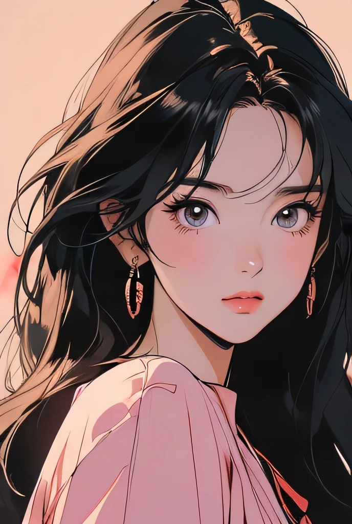 a beautiful anime girl with long hair and a red bow, wearing a shirt, (best quality,4k,8k,highres,masterpiece:1.2),ultra-detailed,(realistic,photorealistic,photo-realistic:1.37),retro anime style, 80s anime art, beautiful detailed eyes,beautiful detailed lips,extremely detailed eyes and face,longeyelashes,detailed anime portrait,intricate details,vivid colors,warm lighting,cinematic composition
