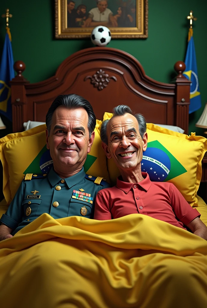 Lula with Bolsonaro in bed