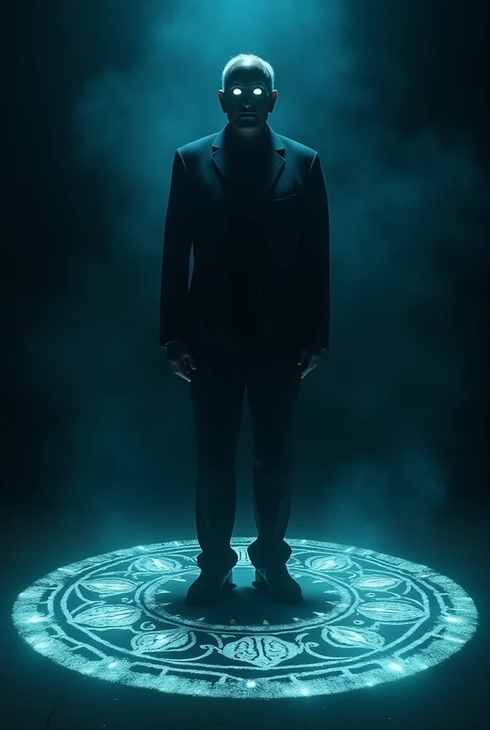 A realistic and mysterious middle-aged figure, located in a circle and including elements such as shiny eyes, a mask or a visible brain. The goal is to create a sense of manipulation and psychological power.
2560x1440