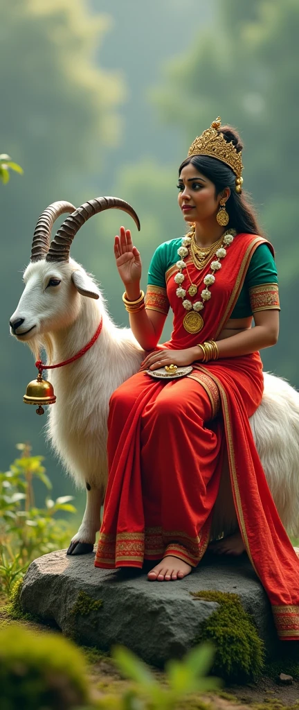 શ્રી ગેલ માતાજી એક પથ્થર પર બેઠેલા હોય છે અને સફેદ રંગ નો સિંગડા વાળા ઘેટો તેની બાજુમાં બેઠો હોય છે અને શ્રી ગેલ માતાજી હાથ માં તલવાર,ત્રીશુલ, ચક્ર, અને આશીર્વાદ આપતા હોય છે માતાજી એ લાલ રંગ ની સાડી પહેરી હોય છે અને તેમનું બ્લાઉઝ લીલા રંગનું હોય છે અને તેનાં ગળામાં ફુલો નો હાર હોય છે અને શ્રી ગેલ માતાજી નાં માથા પર સોનાનો મુગટ હોય છે અને પગ માં સોનાના પાયલ પહેર્યા હોય છે અને શ્રી ગેલ માતાજી ઘેટાં ને દોરી થી પડ્યો હોય છે અને ઘેટાં નાં ગળે સોનાની ઘંટડી પહેરી હોય છે