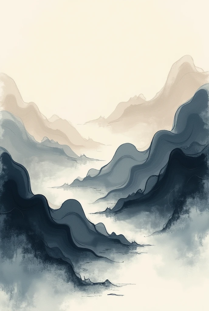 Ink style japanese abstract wallpaper