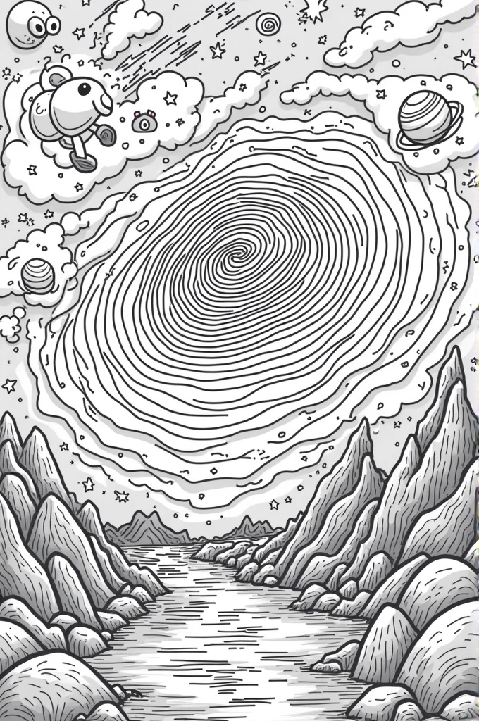 Milky Way Galaxy Coloring Page 