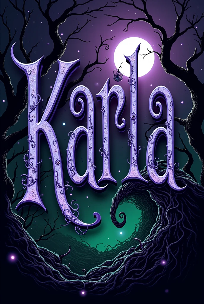 Karla's name in the style of The Nightmare Before Christmas