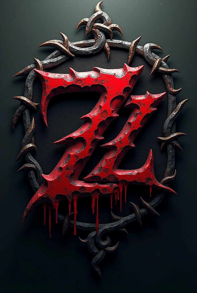 Generate a logo that says zZz oficixl that looks intimidating