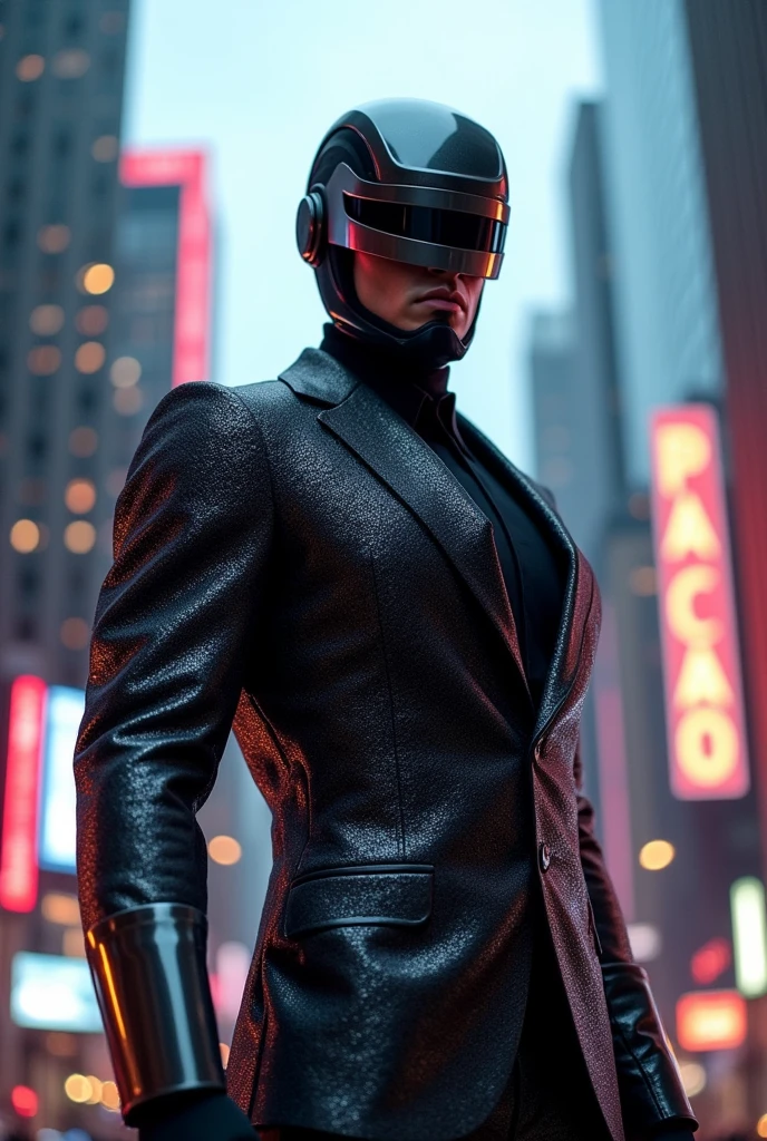 Robocop wears beautiful fashion clothes