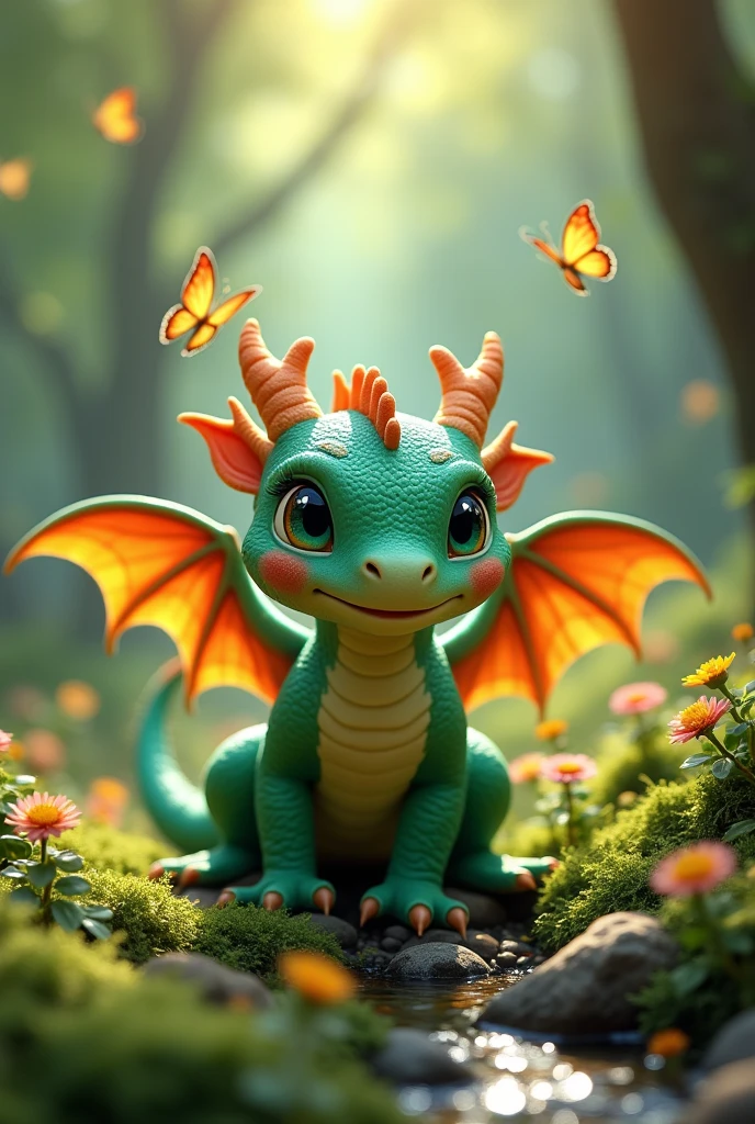 A small dragon with big cheeks