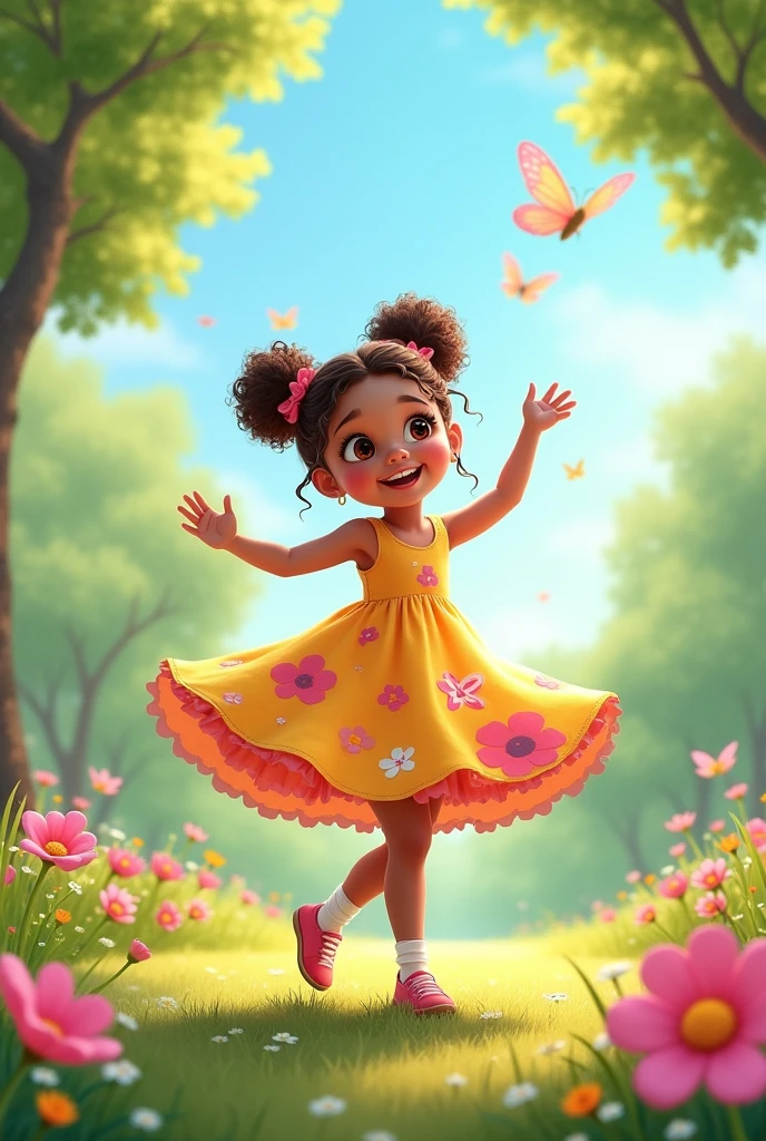 A cute girl dancing in 5 mins
