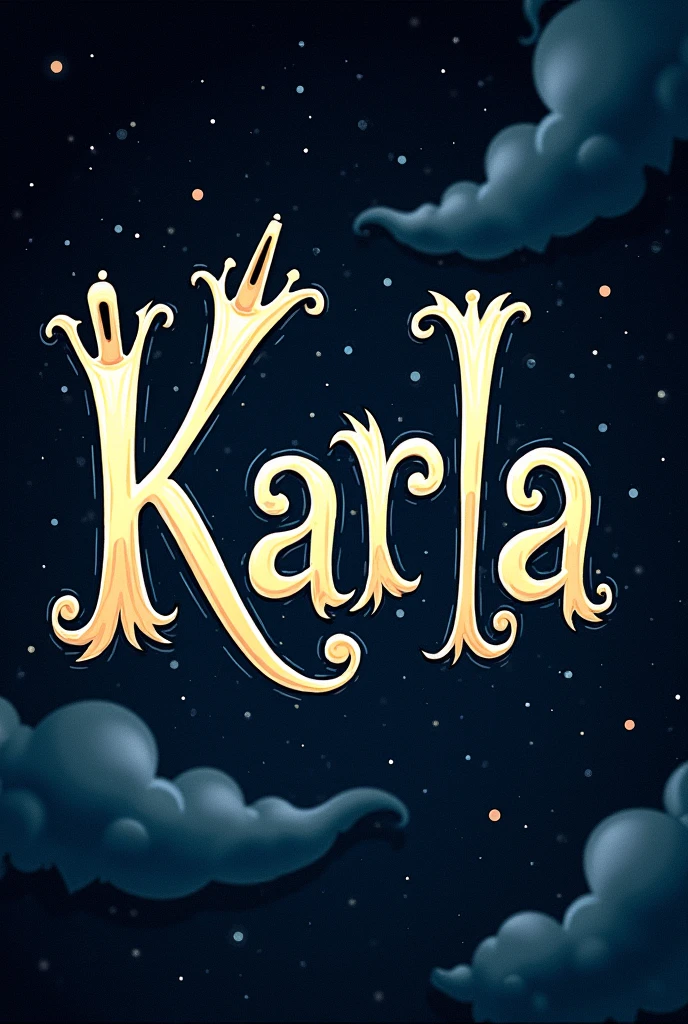 Karla's name in the style of Jack Skellington