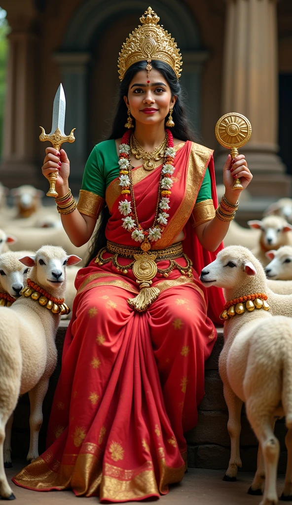 શ્રી ગેલ માતાજી એક મંદિર પાસે બેઠેલા હોય છે અને શ્રી ગેલ માતાજી હાથ માં તલવાર,ત્રીશુલ, ચક્ર, અને આશીર્વાદ આપતા હોય છે માતાજી એ લાલ રંગ ની સાડી પહેરી હોય છે અને તેમનું બ્લાઉઝ લીલા રંગનું હોય છે અને તેનાં ગળામાં ફુલો નો હાર હોય છે  અને શ્રી ગેલ માતાજી નાં માથા પર સોનાનો મુગટ હોય છે અને પગ માં સોનાના પાયલ પહેર્યા હોય છે અને શ્રી ગેલ માતાજી ઘેટાં ને દોરી થી પડ્યો હોય છે અને ઘેટાં નાં ગળે સોનાની ઘંટડી પહેરી હોય છે