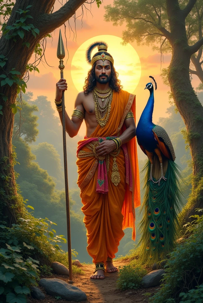 Lord subramanyaswami with peacock