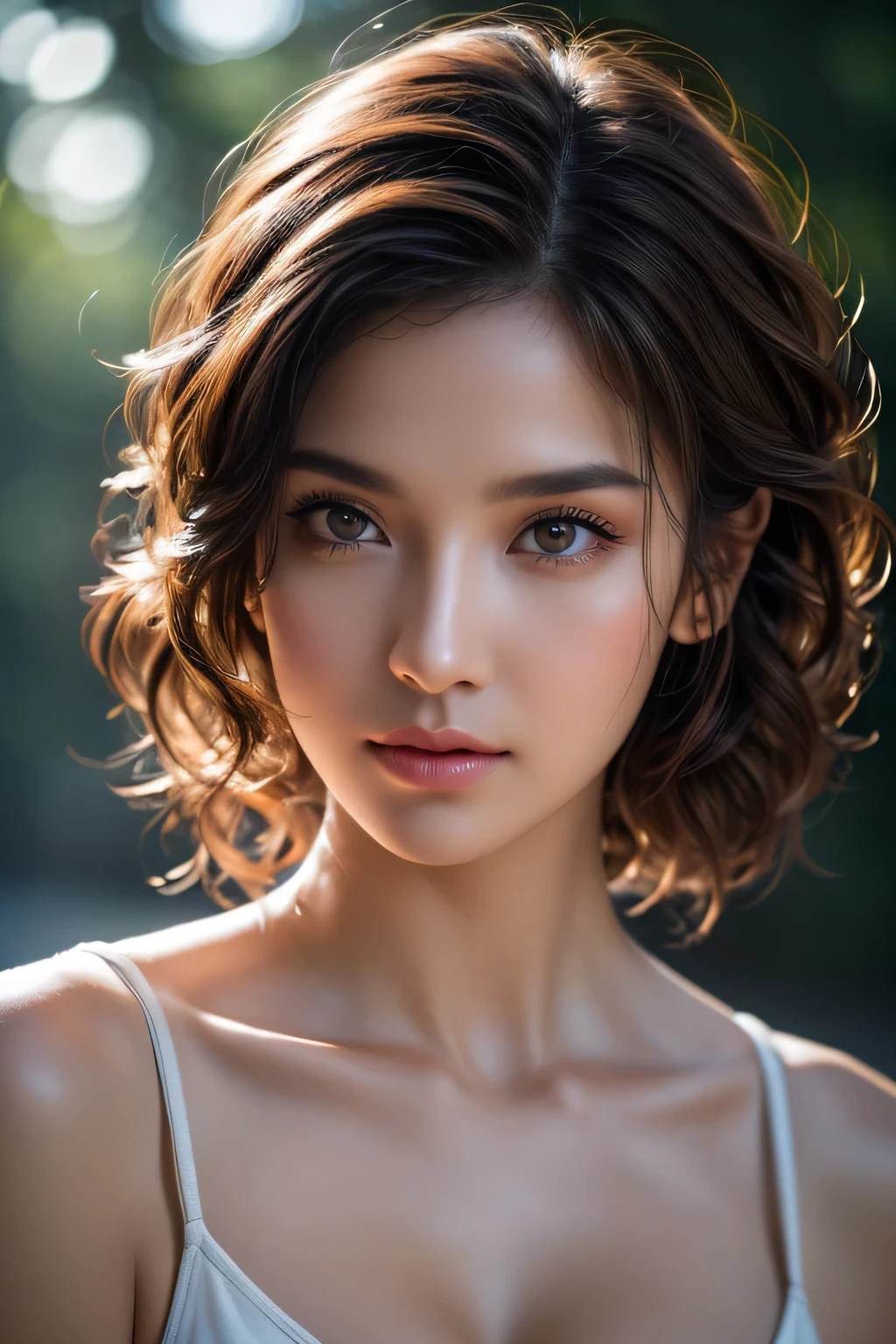 (absurd quality,16k,highres), ultra details,UHD,(photorealistic Realism 16K Quality), ultra-detailed, UHD, (ultra absurd quality, extremely detailed detail, hyper resolution, clear sharp focus, not blurry, Realistic brown_eyes:1.35), (perfect dark_eyeshadows),Depth of field, cinematic light, Lens flare, dslr, best high quality soft lighting, sharp focus captured by Fujifilm XT3, f 5.6, in a dramatic lighting,