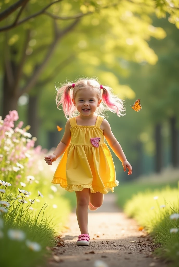 Cute girl walk