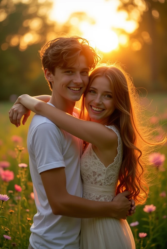 A boy 19 year old hug a beautiful girl 19 year old named avika