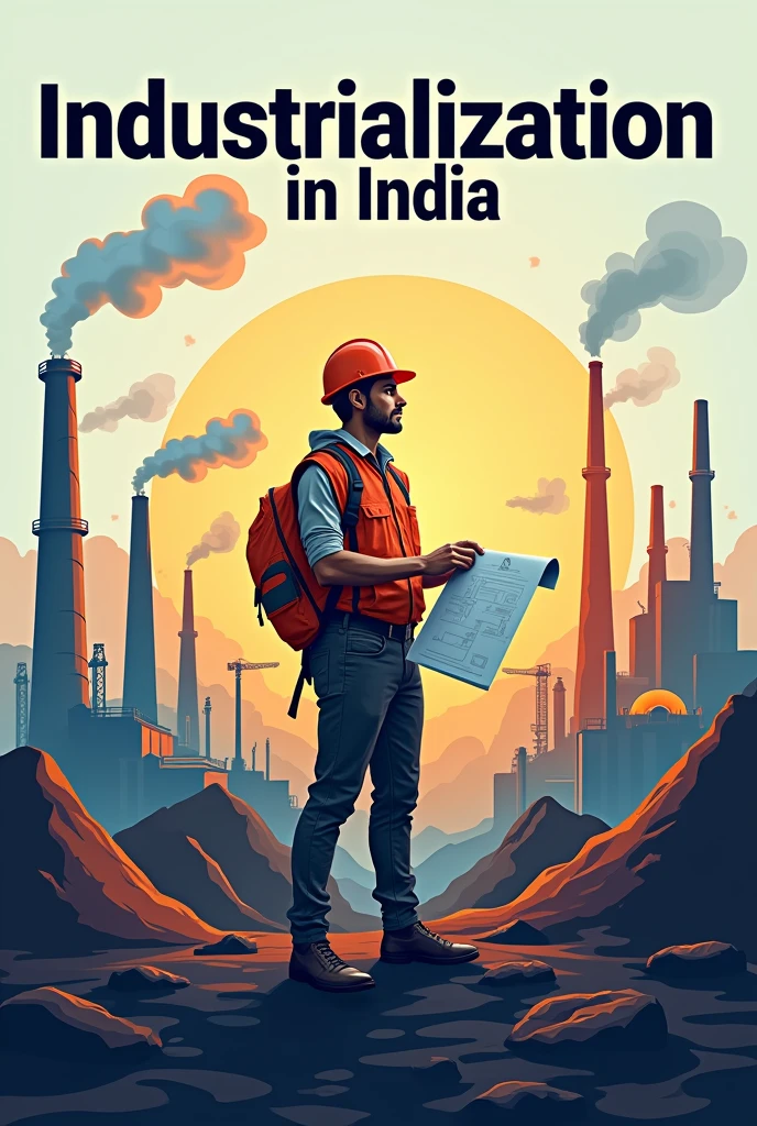 Cover page for Industrialization in India project (based on mineral based industries)
