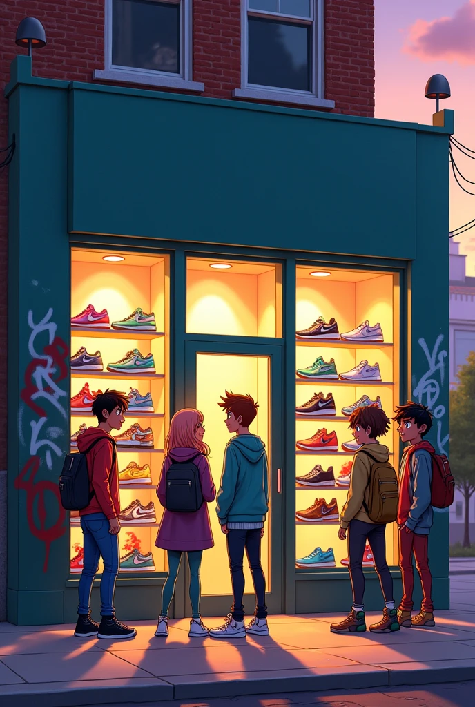 Sneaker store from the outside
Animated