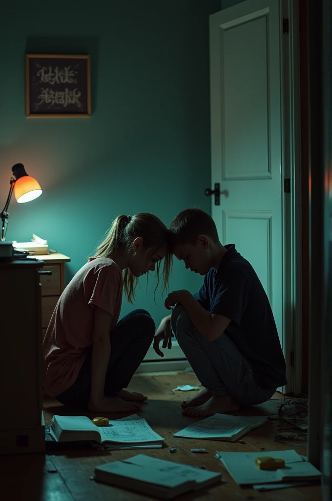 They, scared, they put everything under the bed, denying being doing anything other than studying.