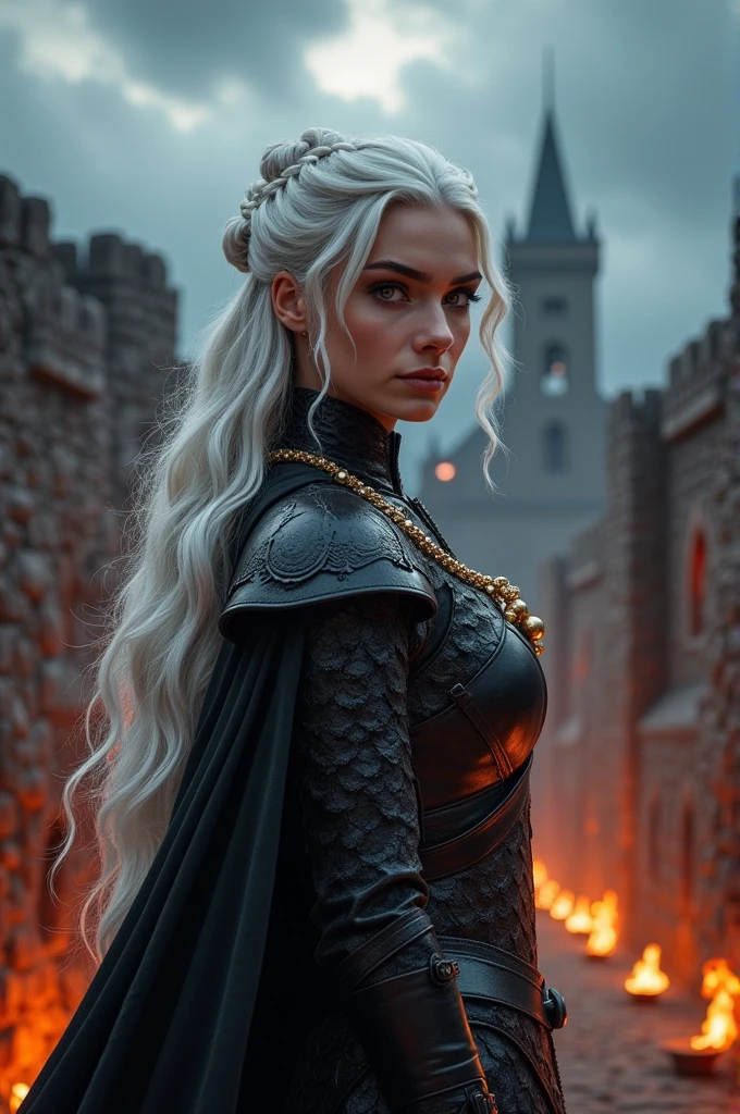 Create a Targaryen woman with sharingan eyes