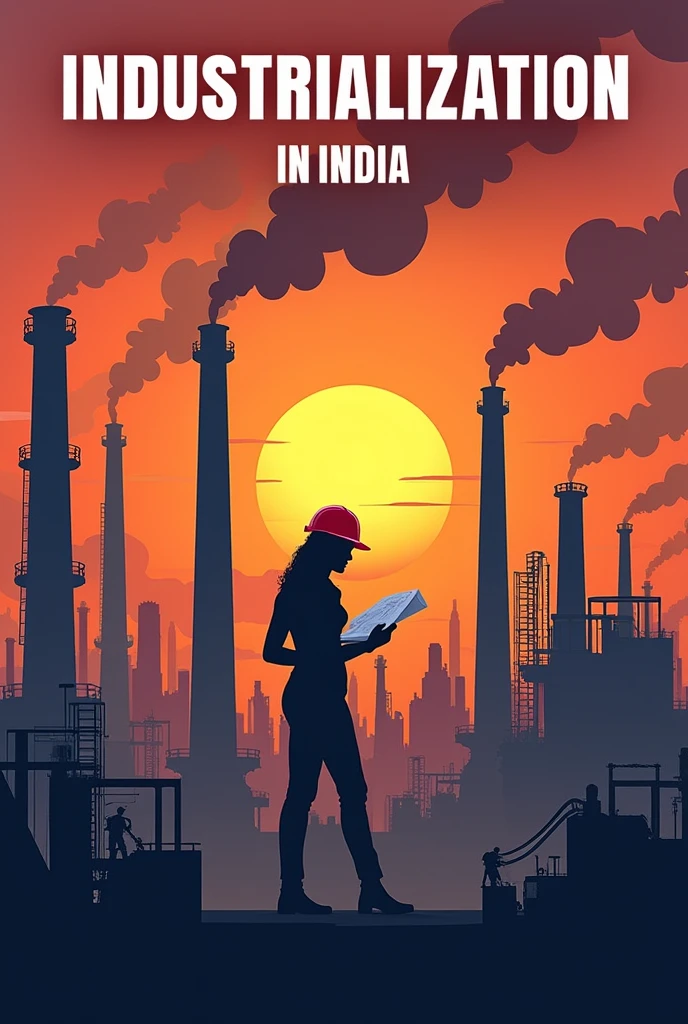 Cover page for Industrialization in India project 
