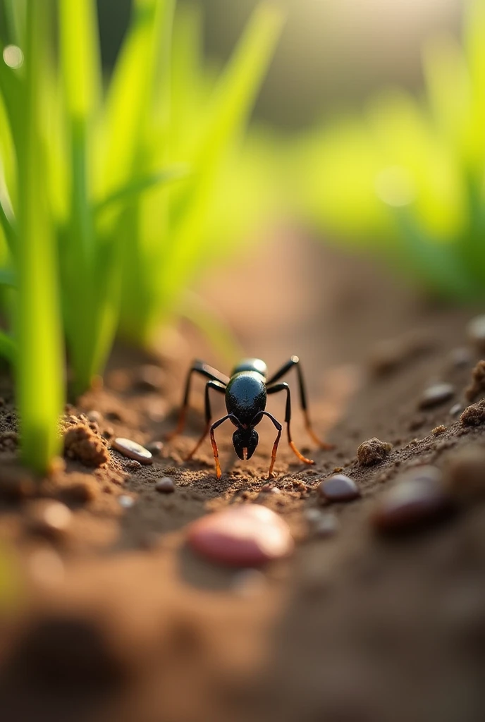 If an ant is passing through a path and you put your finger in front of it