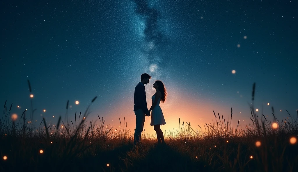Stars above, twinkling light, light,
Lost in you, feels so right, right (ooh-yeah!).
Every step, closer we get,
No moment to forget, forget.