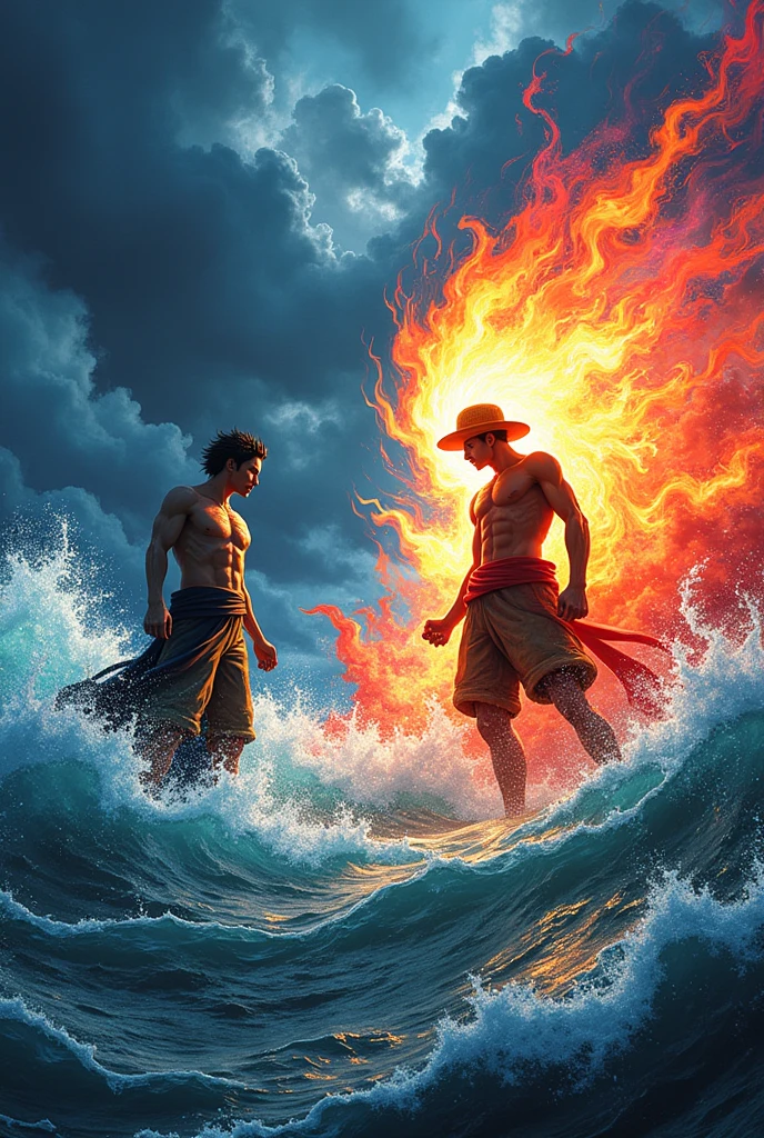 Luffy gear 5 vs shanks with arm
