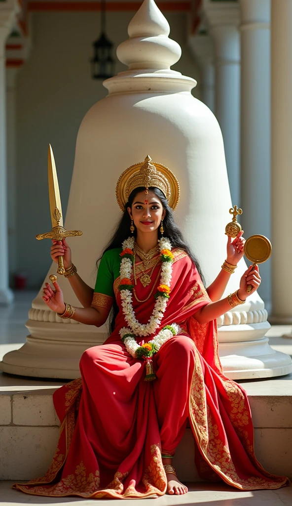 શ્રી ગેલ માતાજી એક મંદિર પાસે બેઠેલા હોય છે અને એક સફેદ રંગ નો ઘેંટો પાસે બેઠો હોય છે શ્રી ગેલ માતાજી હાથ માં તલવાર,ત્રીશુલ, ચક્ર, અને આશીર્વાદ આપતા હોય છે માતાજી એ લાલ રંગ ની સાડી પહેરી હોય છે અને તેમનું બ્લાઉઝ લીલા રંગનું હોય છે અને તેનાં ગળામાં ફુલો નો હાર હોય છે અને શ્રી ગેલ માતાજી નાં માથા પર સોનાનો મુગટ હોય છે અને પગ માં સોનાના પાયલ પહેર્યા હોય છે