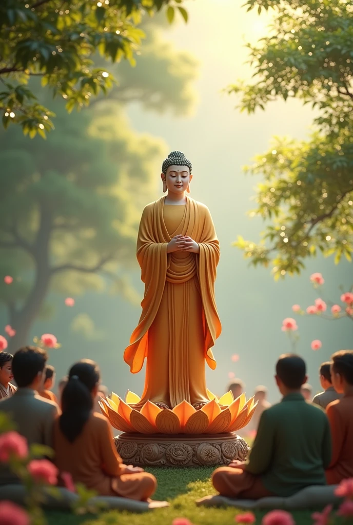 स्पीच देते हुए budha लोगो को image no कॉपी right 3d