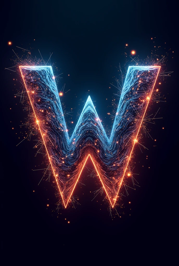 Create an image for me using graphic analysis patterns with the letter W