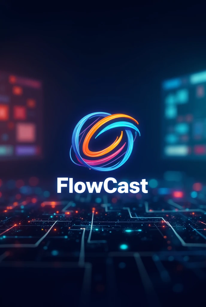 logo, FlowCast, streaming, movies, series, animes, sports games