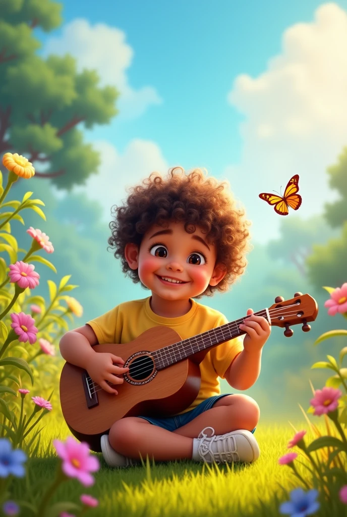 Drawing of a child playing a quijongo