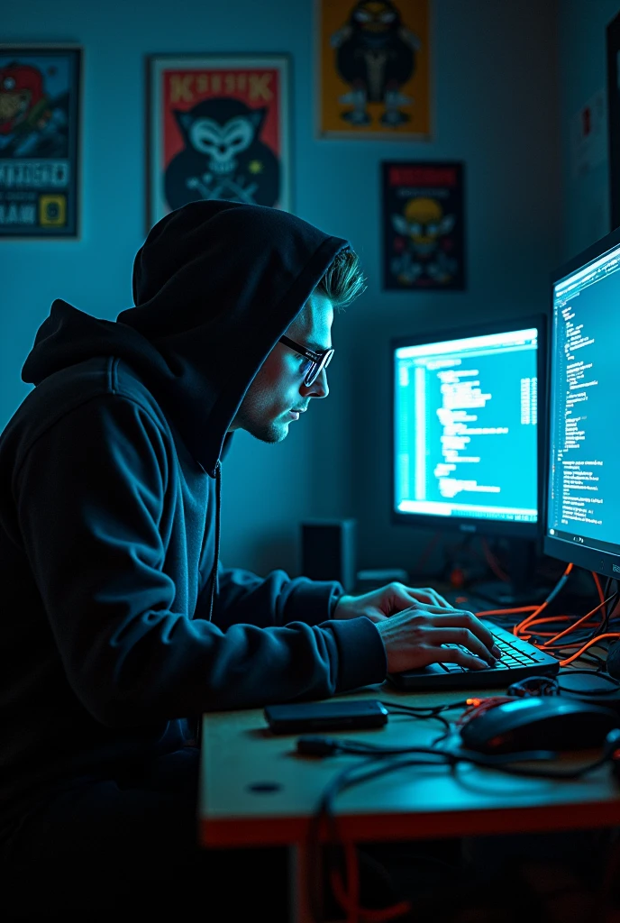 The protagonist is a skilled hacker, a cyber thief.
