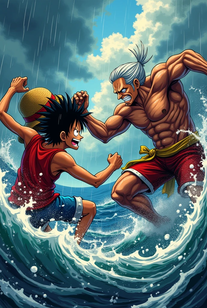 garp vs luffy