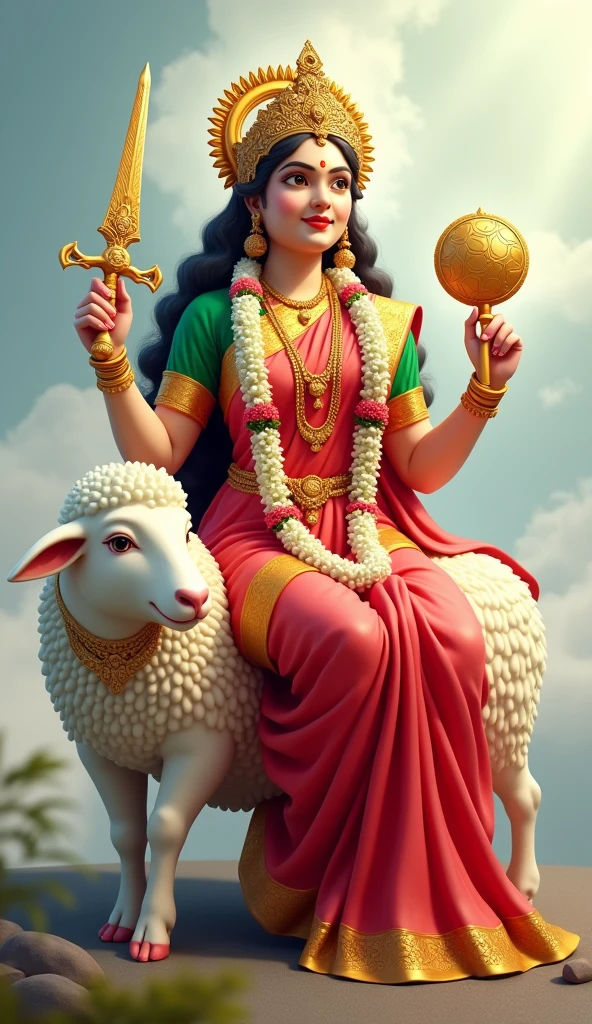 3D શ્રી ગેલ માતાજી એક સફેદ રંગ નો ઘેટાં પાસે બેઠો હોય છે શ્રી ગેલ માતાજી હાથ માં તલવાર,ત્રીશુલ, ચક્ર, અને આશીર્વાદ આપતા હોય છે માતાજી એ લાલ રંગ ની સાડી પહેરી હોય છે અને તેમનું બ્લાઉઝ લીલા રંગનું હોય છે અને તેનાં ગળામાં ફુલો નો હાર હોય છે અને શ્રી ગેલ માતાજી નાં માથા પર સોનાનો મુગટ હોય છે અને પગ માં સોનાના પાયલ પહેર્યા હોય છે