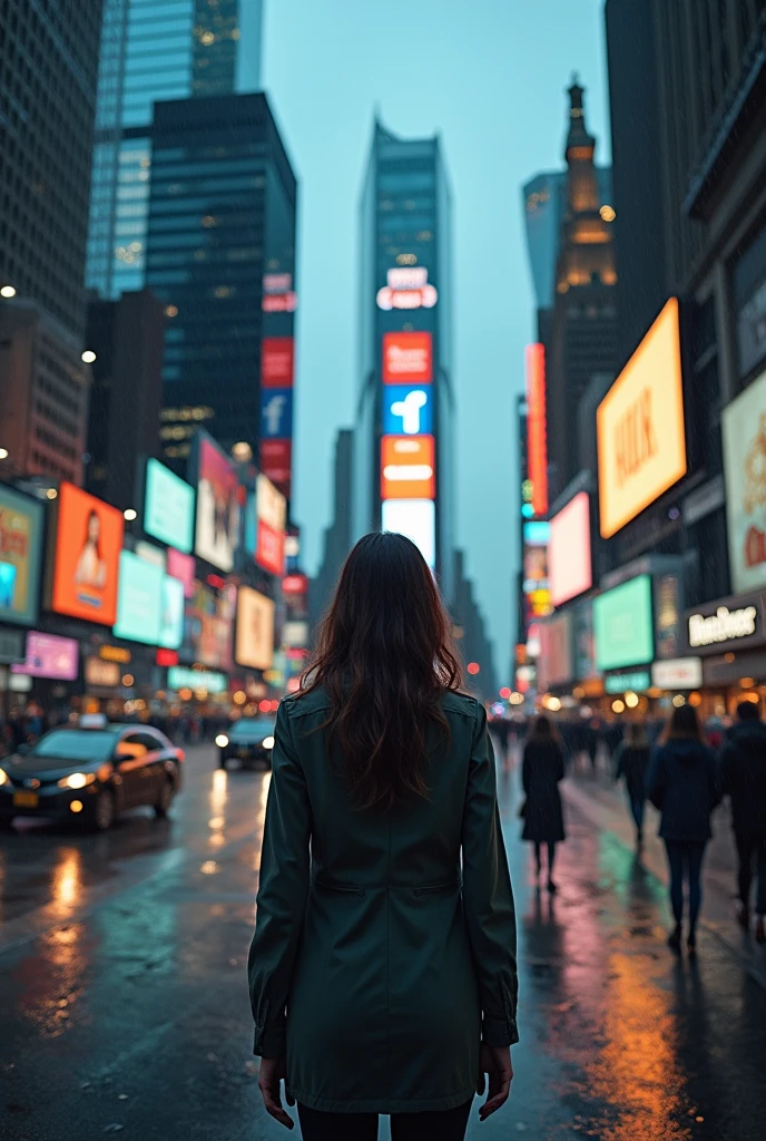 Sad woman in the citi