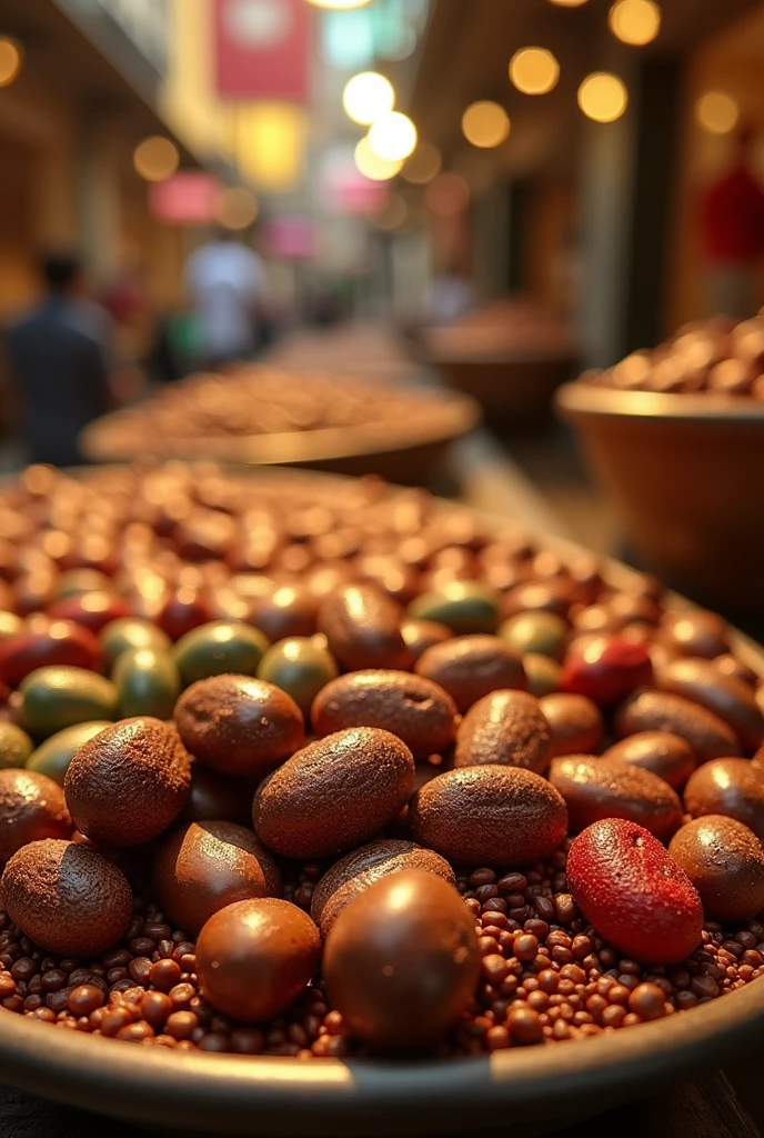 Craft of various types of beans .which look like ready to eat and celebrate