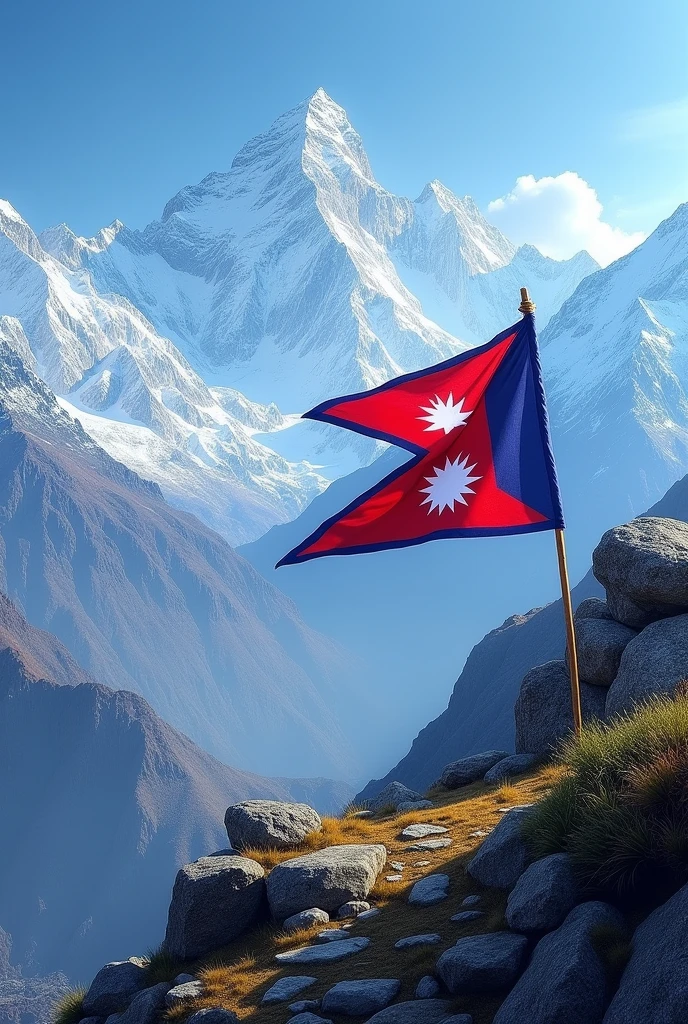 Nepal mountain
flag