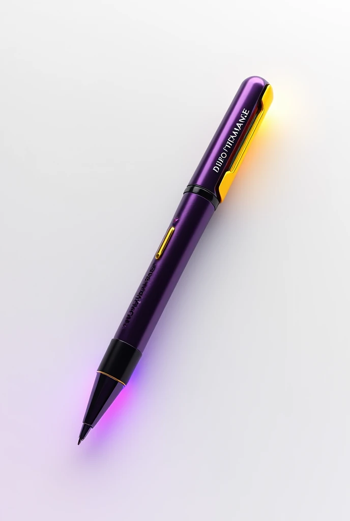 Design a purple,yellow and black pen with "DIFO FINANCE" written on it.